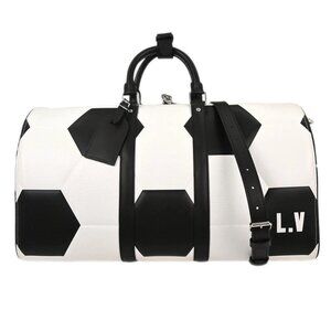Louis Vuitton White Epi Keepall Bandouliere 50 Duffle Bag BA2118 125946